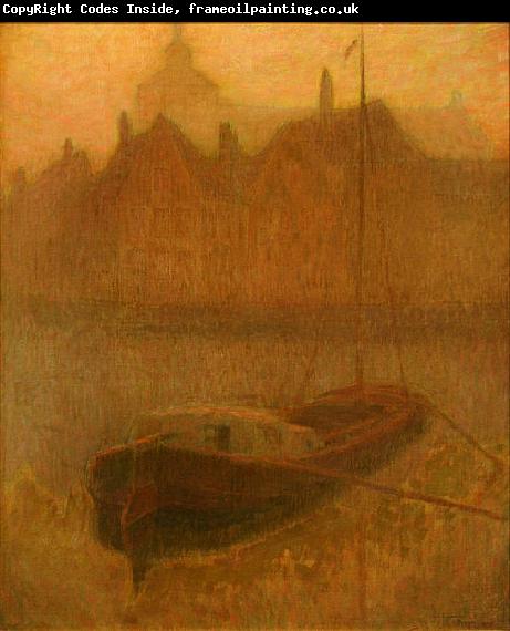 Henri Le Sidaner Boat on the Canal